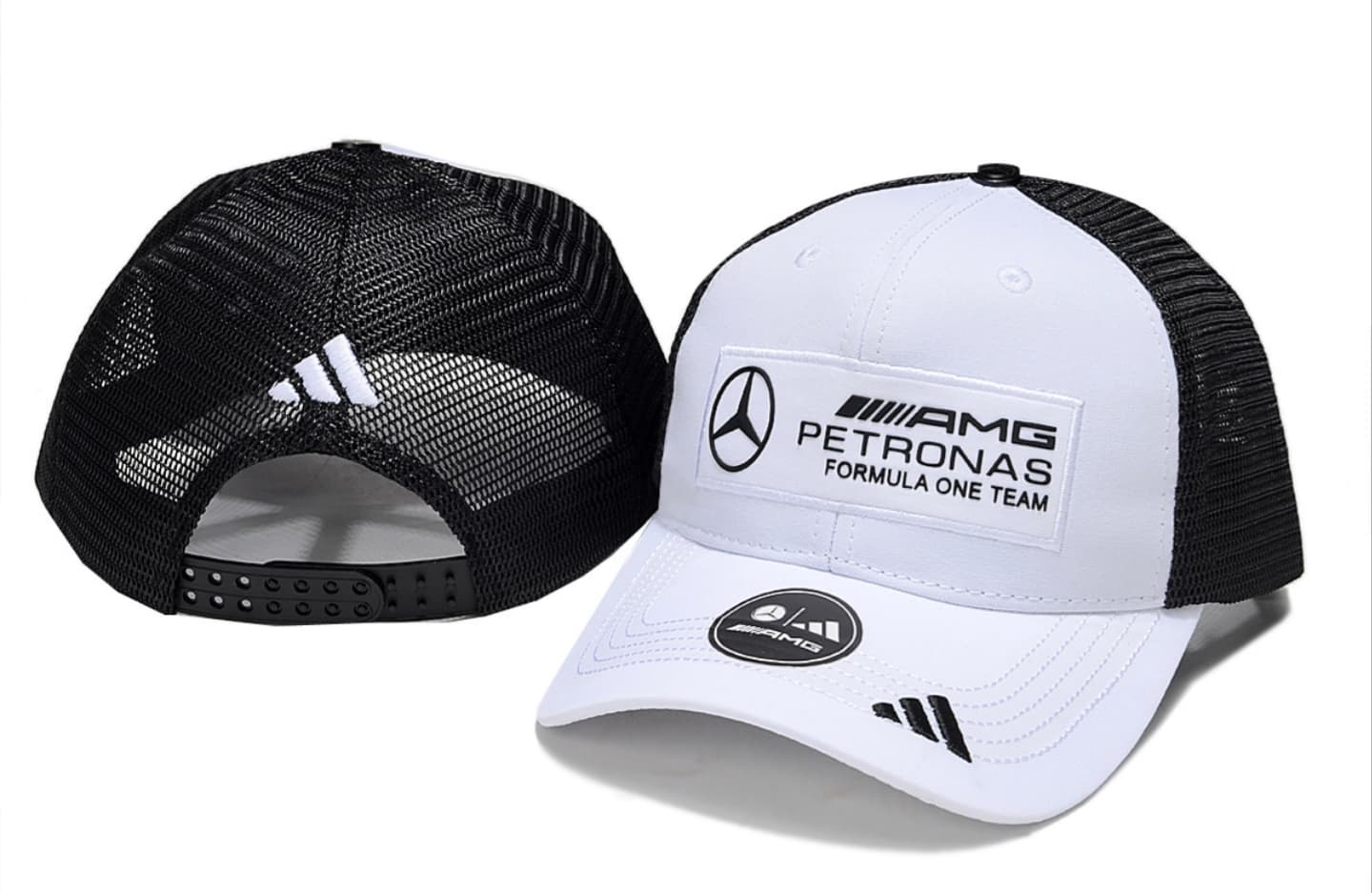 F1 AMG Mercedes Black and White Snapback